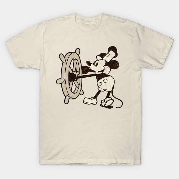 Steamboat Willie Vintage T-Shirt by Pandadattarry